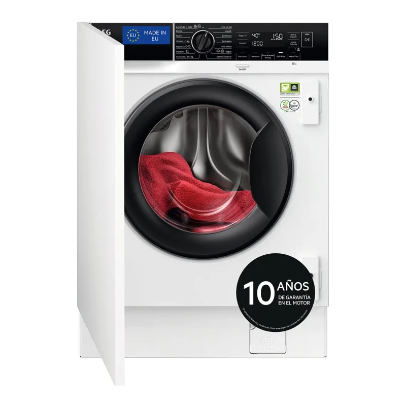 AEG - Lavadora integrable AEG 8 kg/ 1.400 rpm, Motor Inverter - LFN8E8436C.