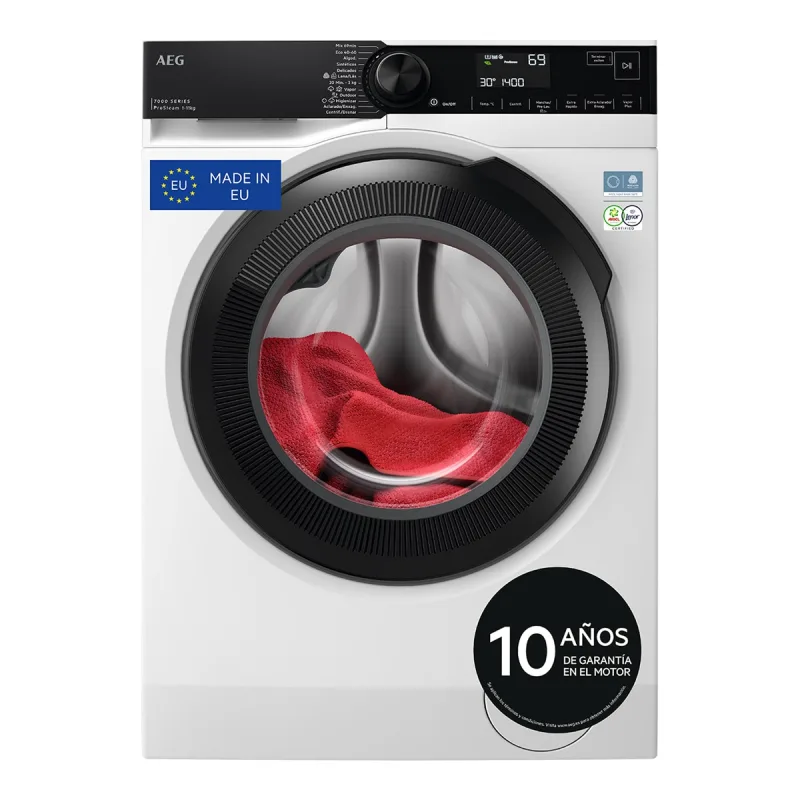 AEG - Lavadora AEG 11 kg / 1400 rpm, Serie 7000 ProSteam - LFSR7304L4BP.