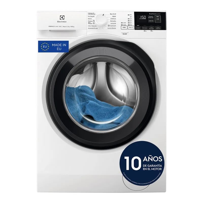 Electrolux - Lavadora secadora Electrolux 9 kg /1.400 rpm - EW7W4943EB.