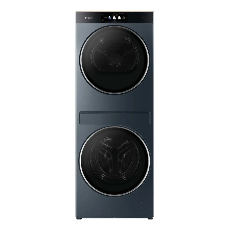 Haier - Torre de lavado y secado Haier 10kg/8kg 1400 rpm con IA, Motor Direct Motion y Bomba de Calor, Couture Care - CLC108-GNU1-S.