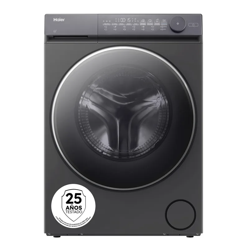 Haier - Lavadora secadora Haier 9kg /1400 rpm, Motor Inverter, X 7 - HWD90BP14367GTUS.