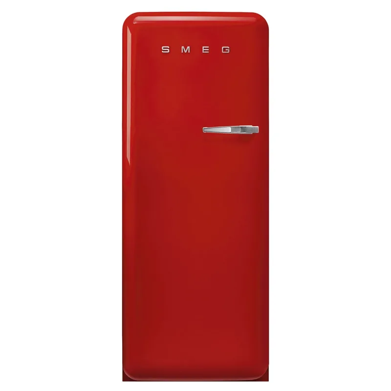Smeg - Frigorífico 1 puerta Smeg, Compresor Inverter, 270 litros, Rojo, apertura a la izquierda - FAB28LRD6.