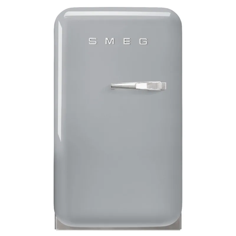 Smeg - Frigorífico 1 puerta Smeg, 34 litros, Frío estático, Plata, apertura a la izquierda - FAB5LSV6.