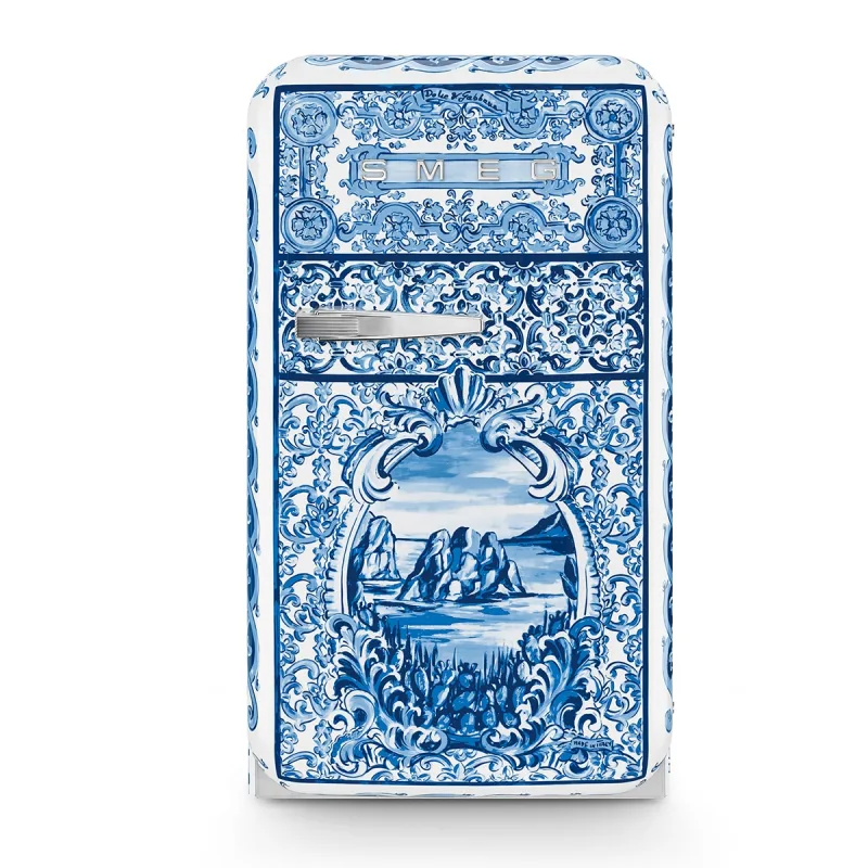 Smeg - Frigorífico 1 puerta Smeg, 34 litros, Frío estático, Naranja, apertura a la derecha - FAB5ROR6.