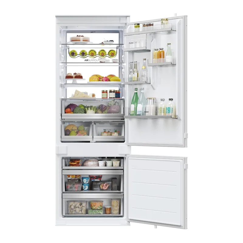 Haier - Frigorífico combi integrable Haier, Motor Inverter, función de enfriado e Iluminación Envolvente - HBW7719C.