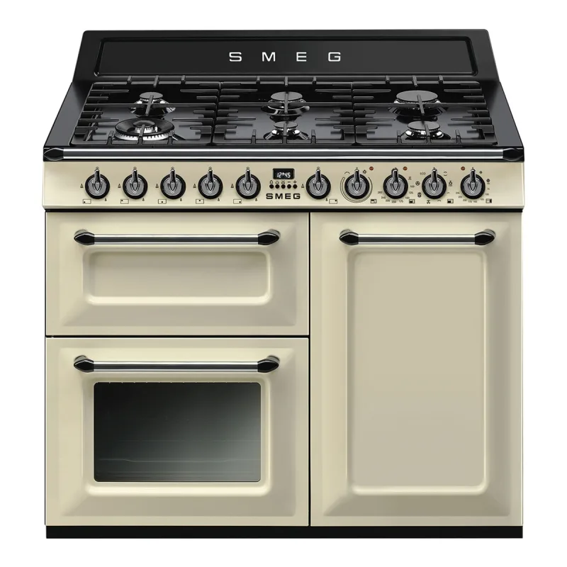 Smeg - Cocina compacta Smeg 100,3 cm, placa de gas 6 quemadores y 3 cavidades de horno - TR103P.