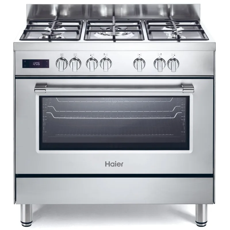 Haier - Cocina compacta Haier de 90 cm, 5 quemadores, horno eléctrico - HGM95TC1X.