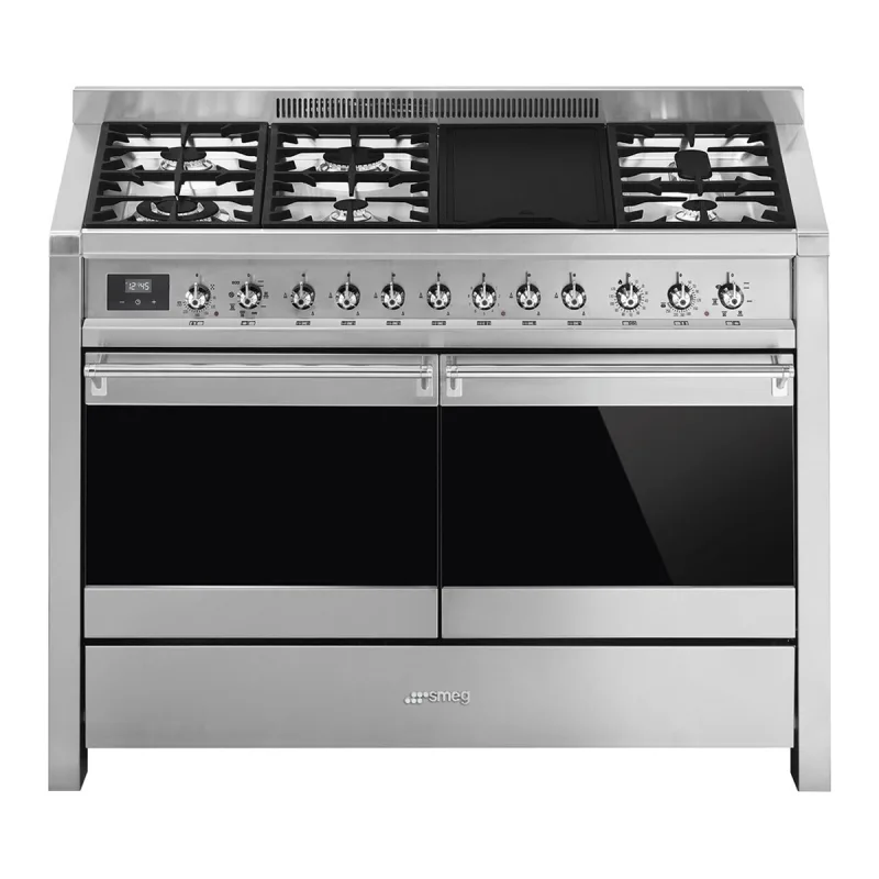 Smeg - Cocina compacta gas Smeg plancha y 2 hornos - A4-81.