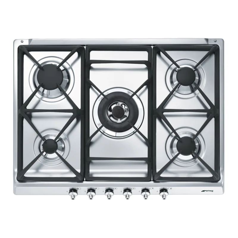 Smeg - Placa gas Smeg 5 quemadores - SE70SGH5.