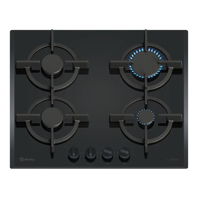 Balay - Placa de gas Balay, 60 cm, GasStop, Negro - 3ETG664RB.