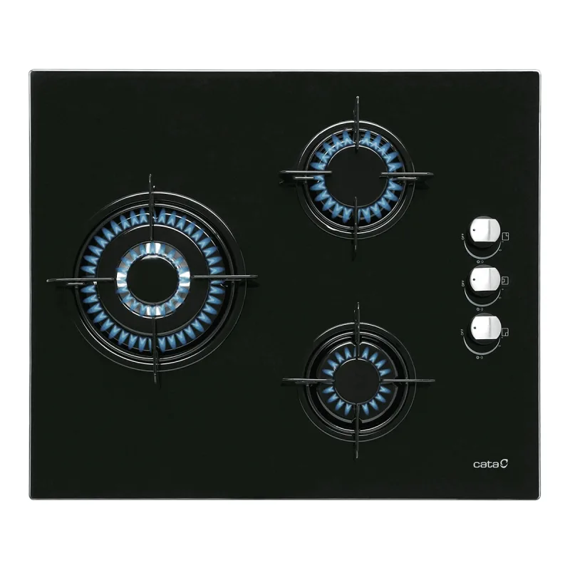 Cata - Placa gas Cata 3 quemadores - CI 6021 BK.