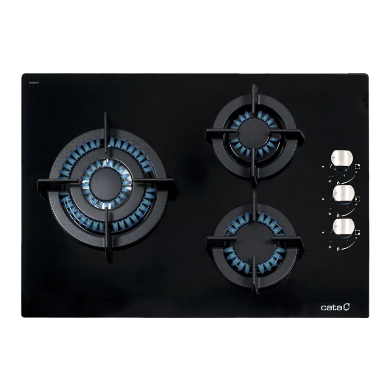 Cata - Placa gas Cata 3 quemadores - CCI 5003 BK.