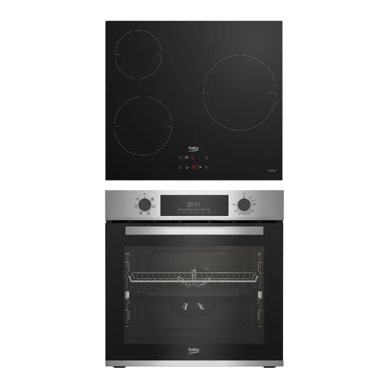 Beko - Conjunto de horno + placa de inducción Beko - BBSE12340XD. ..