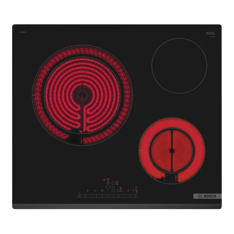 Bosch - Placa vitrocerámica Bosch 3 zonas de cocción - PKK631FP8E.