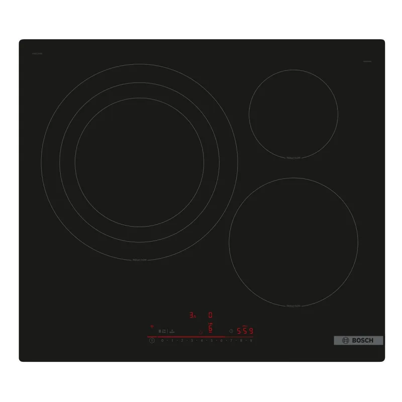 Bosch - Placa de inducción Bosch con 3 zonas de cocción, sin perfiles - PID61RHB1E.