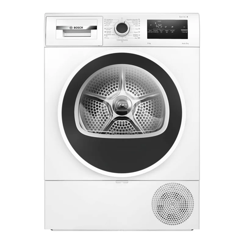 Bosch - Secadora Bosch 8 kg con bomba de calor , Serie 4, 8 kg - WTR85V00ES.