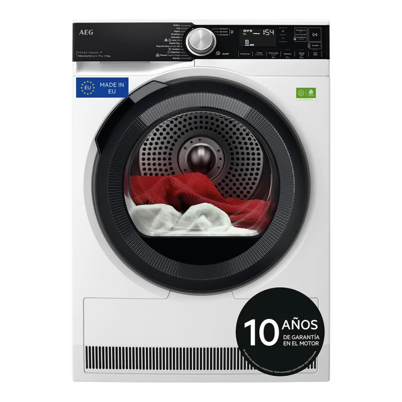 AEG - Secadora AEG 9 kg, Bomba de calor, 3D Scan - TR939V4PB.