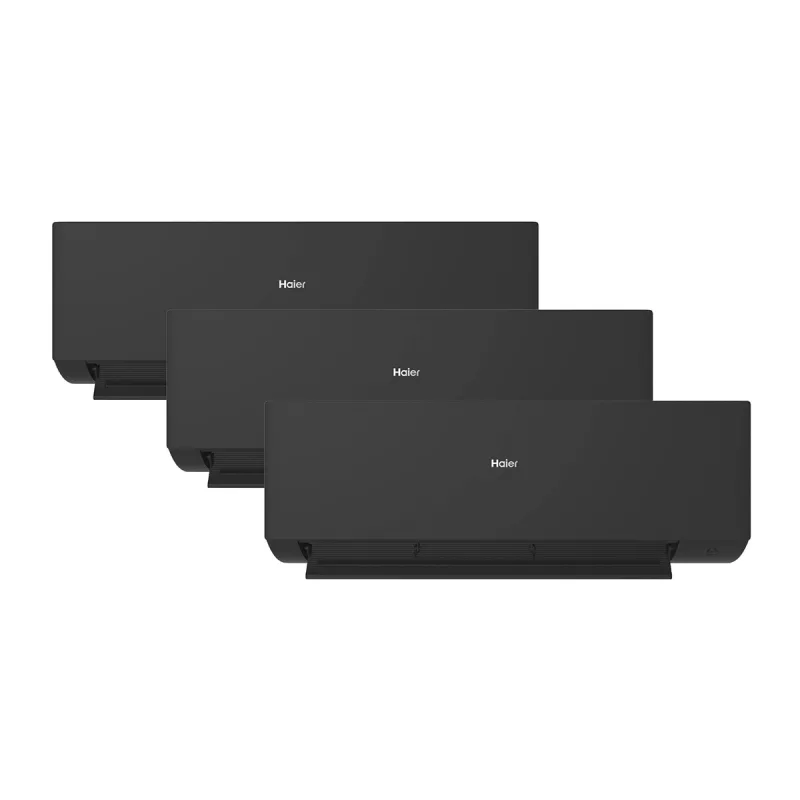 Haier - Aire acondicionado Multisplit 3x1 Haier Inverter con 2.408 frig/h + 2.408 frig/h + 3.010 frig/h - Expert Negro 3.