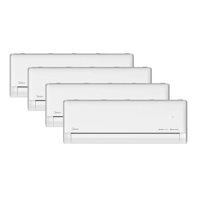 Midea - Aire acondicionado Multisplit 4x1 Midea Inverter con 2262 frig/h + 2262 frig/h + 3027 frig/h + 3027 frig/h - 4X1 10,5KW Sols.