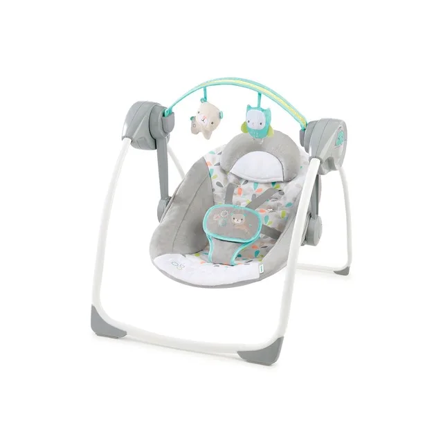 Ingenuity - Columpio portátil Ingenuity Fanciful Forest gris.