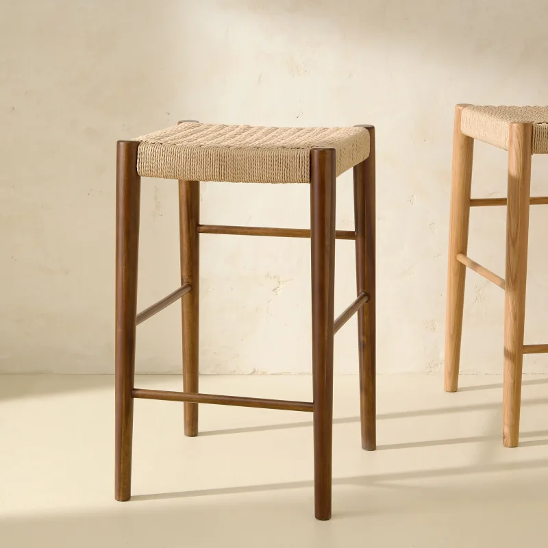 El Corte Inglés - Taburete de madera de acacia Lumpur.