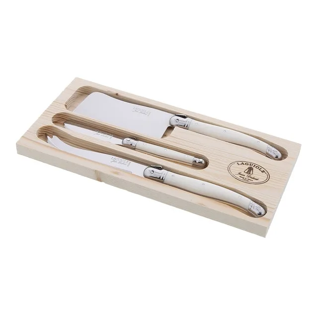 Laguiole - Set de 3 cuchillos para el queso Lyon Jean Dubost Laguiole.