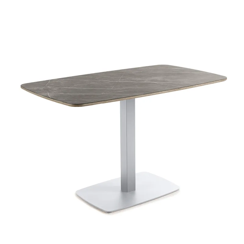 El Corte Inglés - Mesa semiovalada con superficie compacta Padua.