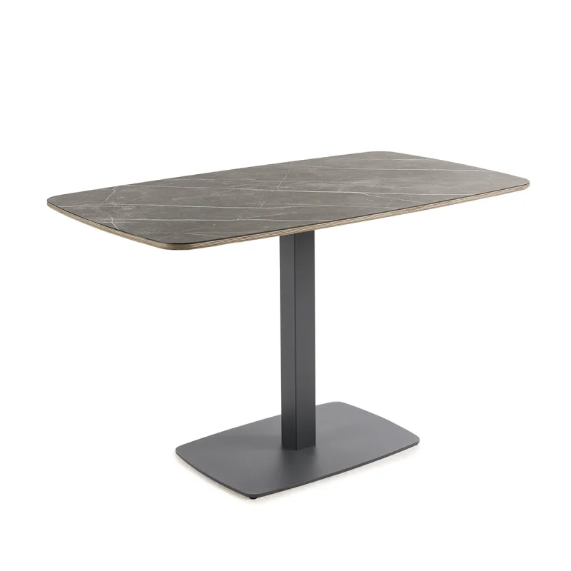 El Corte Inglés - Mesa semiovalada con superficie compacta Padua.