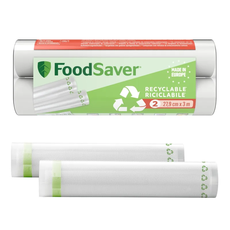 Foodsaver - Pack 2 rollos par envasar al vacío FoodSaver FSRE2802X-01.
