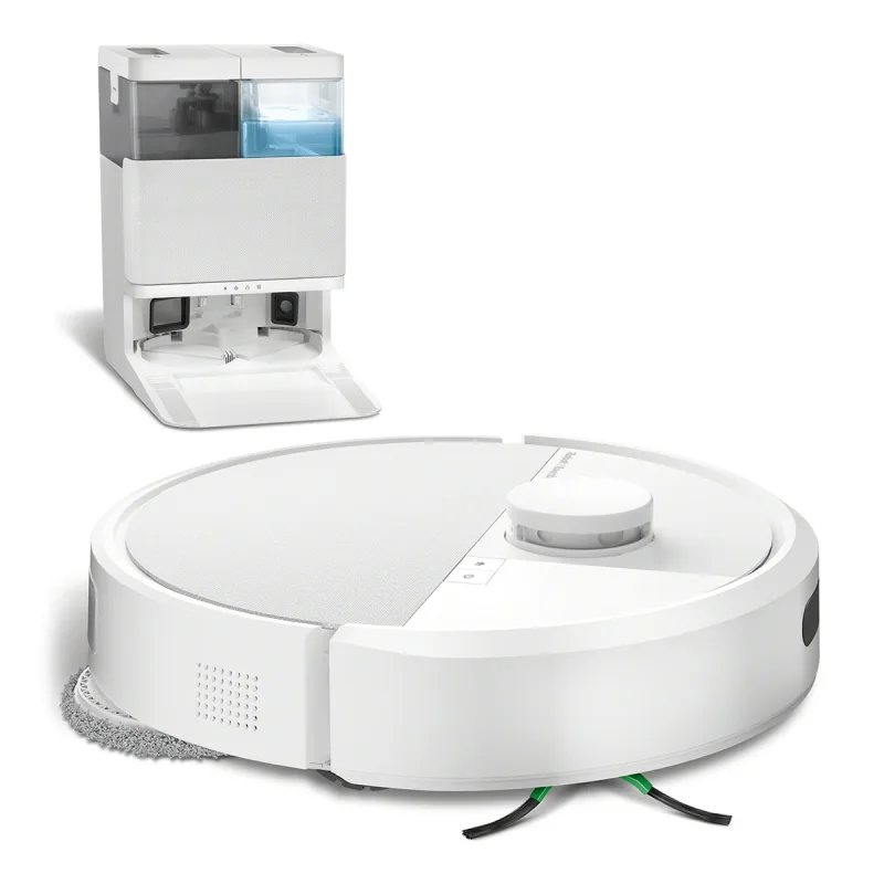 iRobot - Robot aspirador y friegasuelos Roomba® Plus 405 Combo con Base AutoWash? y mopas giratorias DualClean? elevables con SmartScrub.