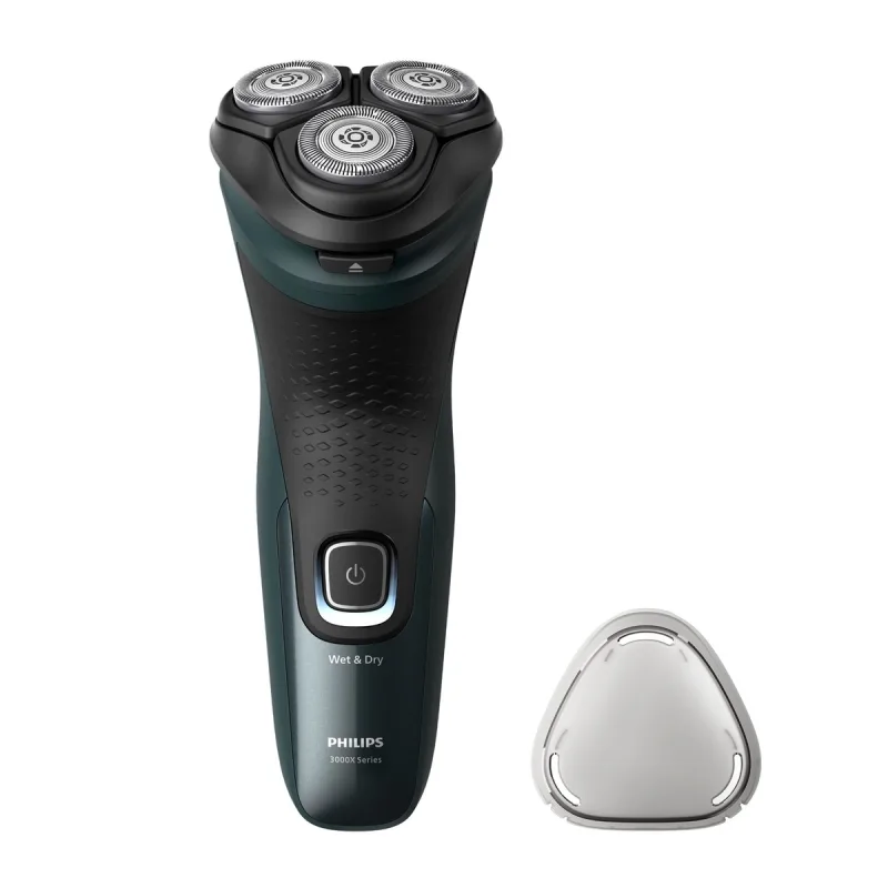 Philips - Afeitadora eléctrica Philips Serie X3000, 45 min autonomía, máquina de afeitar hombre en seco y mojado, cabezales flexibles 4D.