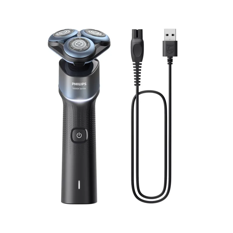 Philips - Afeitadora eléctrica Philips Serie 5000X, máquina de afeitar hombre en seco y mojado, 50 min autonomía, uso en seco y mojado.
