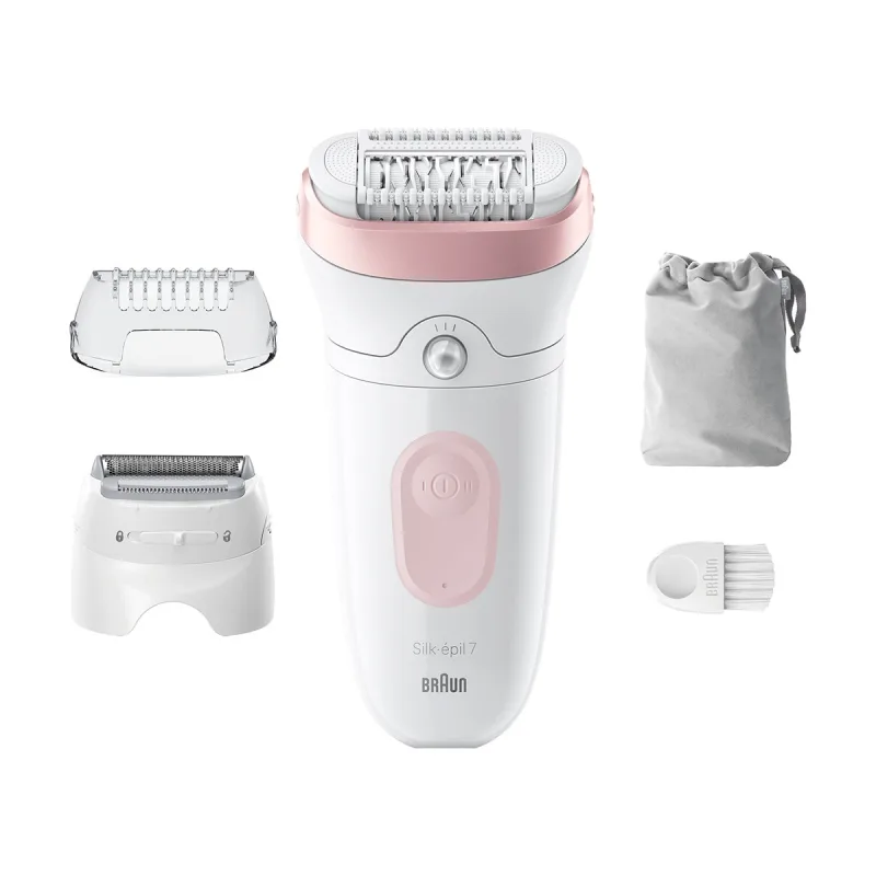 Braun - Depiladora eléctrica Braun Silk-épil 7, inalámbrica, uso en seco y húmedo.