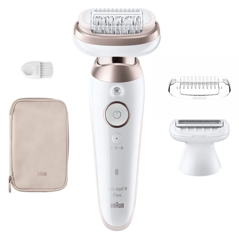 Braun - Depiladora eléctrica Braun Silk-épil 9 Flex, inalámbrica, uso en seco y húmedo.