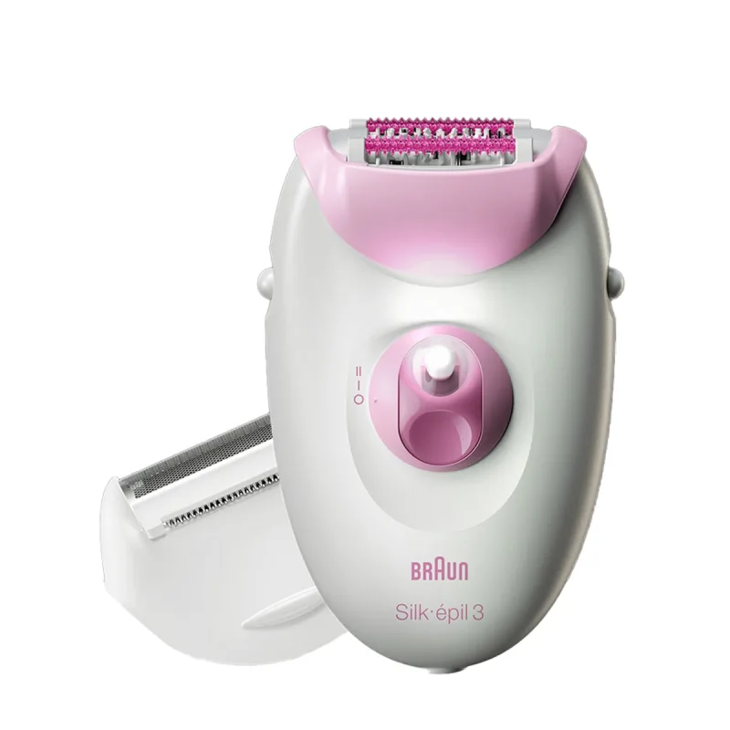 Braun - Depiladora eléctrica Braun Silk-épil 3 con capuchón con rodillo de masaje.