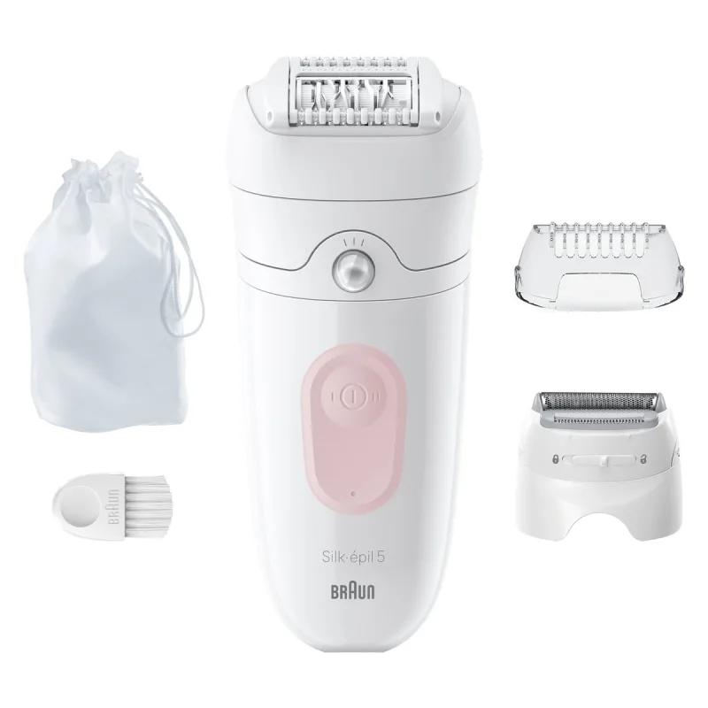 Braun - Depiladora eléctrica Braun Silk-épil 5, inalámbrica, uso en seco y húmedo.