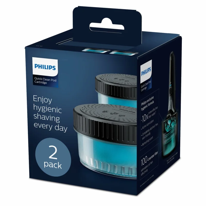 Philips - Pack de 2 recambios para base de limpieza afeitadoras Philips.