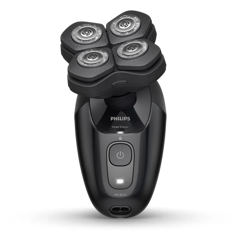 Philips - Afeitadora para la cabeza Philips Pro 5000, cabezal flexible 360, 60 min autonomía.