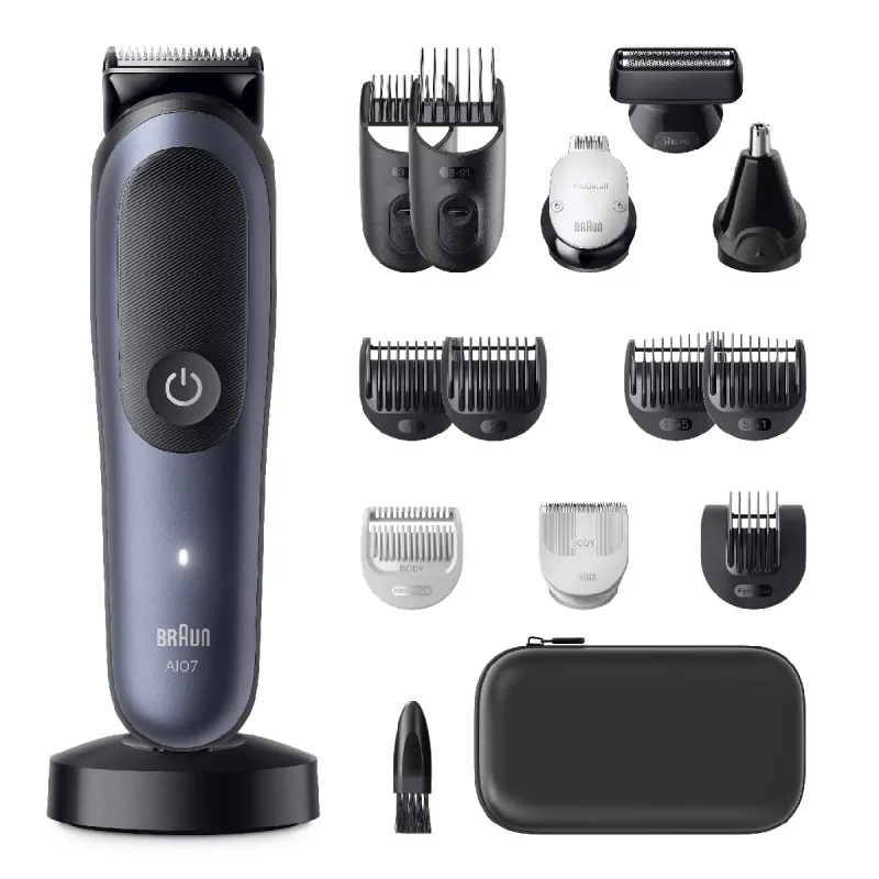 Braun - Recortadora corporal Braun Series 7 AIO7580, Todo en uno.