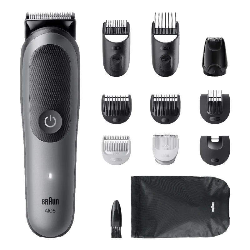 Braun - Recortadora Braun Todo En Uno Series 5, Kit 11en1, AIO5560.