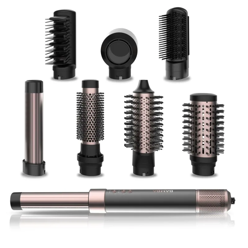 Cecotec - Cepillo moldeador Cecotec Bamba AirGlam Black 8 en 1.