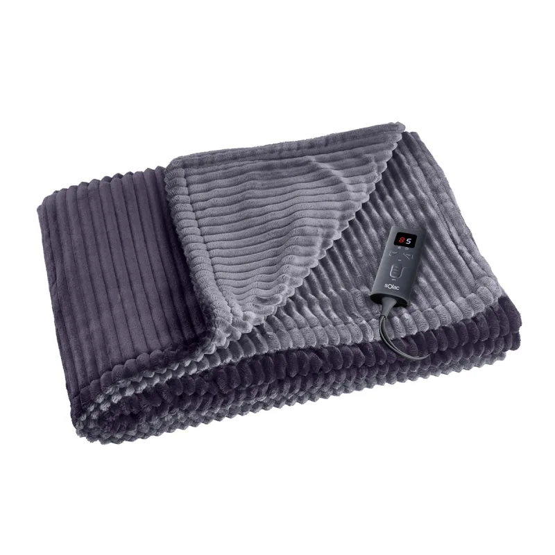 Solac - Manta eléctrica Solac Kaunas de felpa con tecnología NTC.
