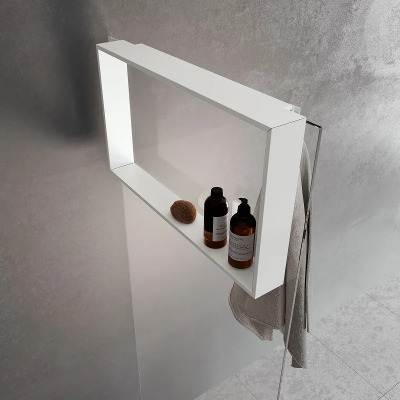 NOVELLINI - Repisa para baño con percha Frame Novellini.