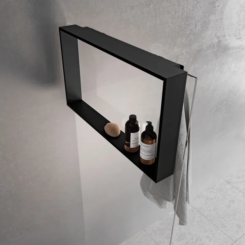 NOVELLINI - Repisa para baño con percha Frame Novellini.