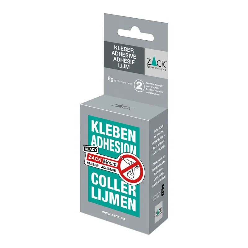 Zack - Pegamento adhesivo para accesorios de baño 6gr Zack.