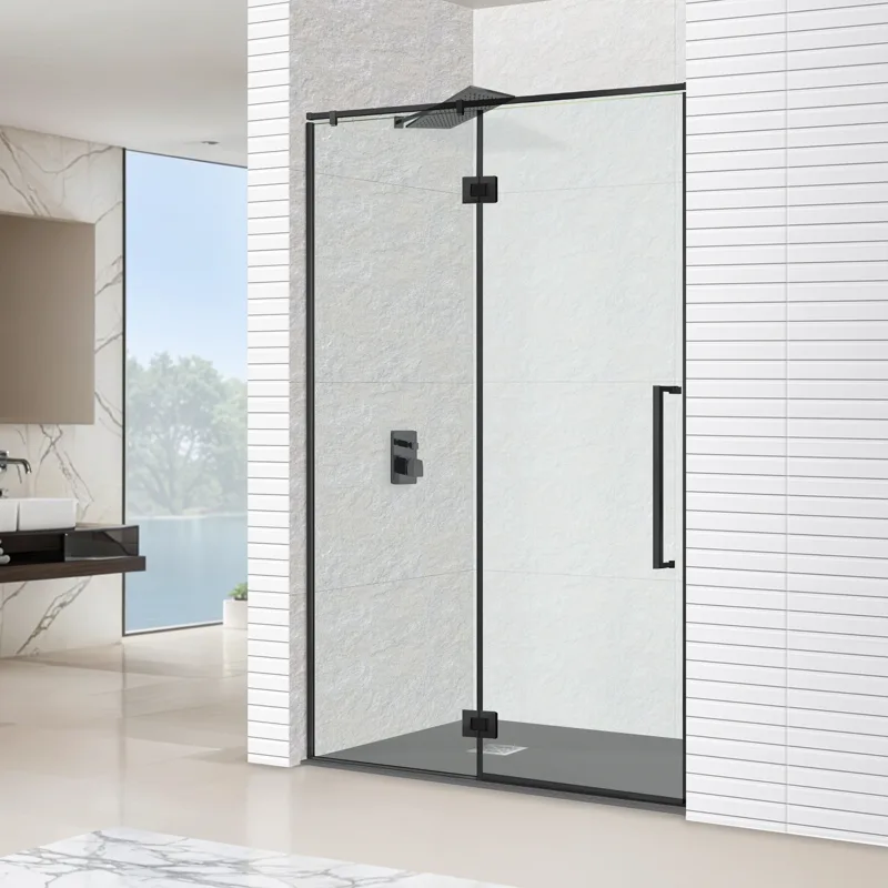 Ibermampara - Mampara de ducha frontal Orión articulada Ibermampara.