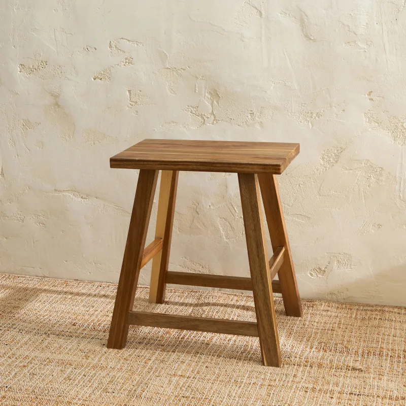 El Corte Inglés - Taburete de baño en acacia Charlotte El Corte Inglés.