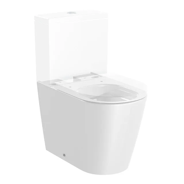 Roca - Taza compacta para inodoro adosada a la pared Round Inspira Roca.