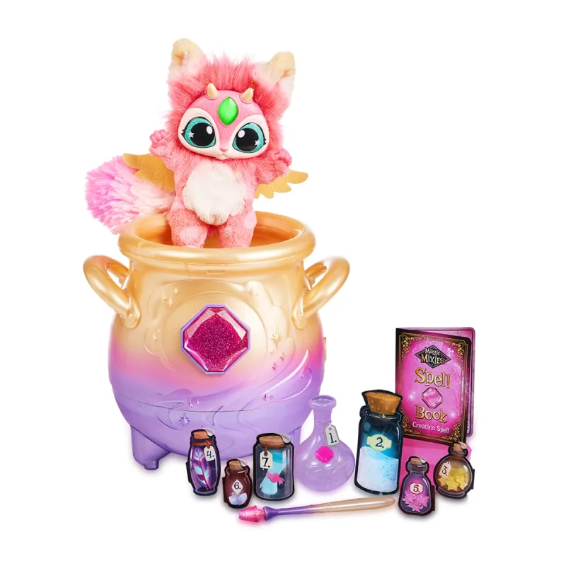 My Magic Mixie - Peluche interactivo Pink con caldero mágico My Magic Mixie.