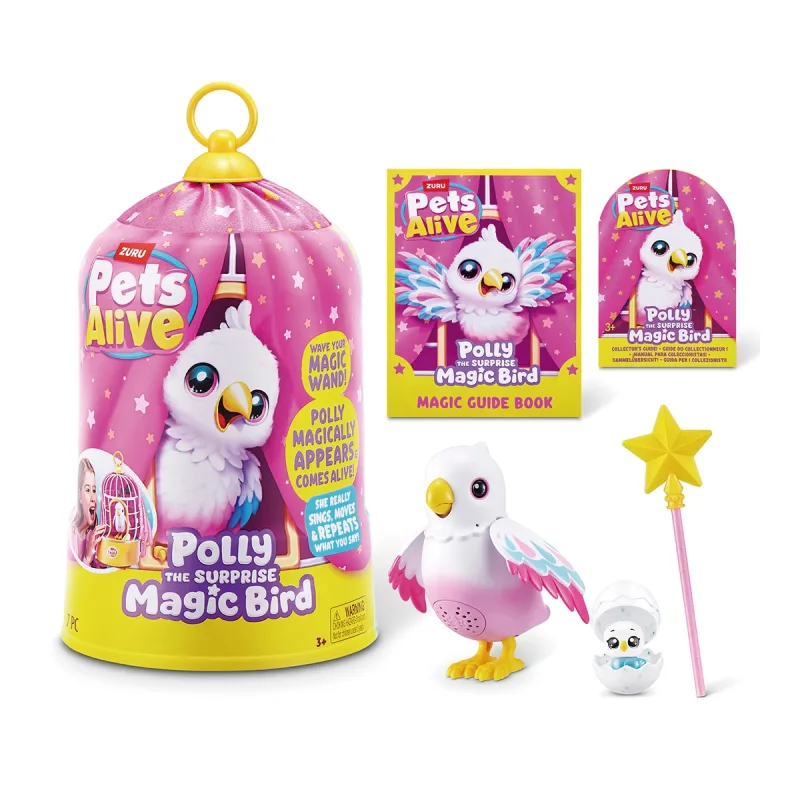 Zuru - Polly El pájaro mágico electrónico Pets Alive.